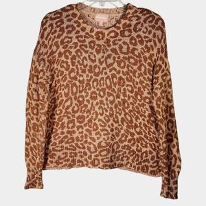 Show Me Your Mumu Anya Sweater‎ XS Cheetah Lover Knit Pullover